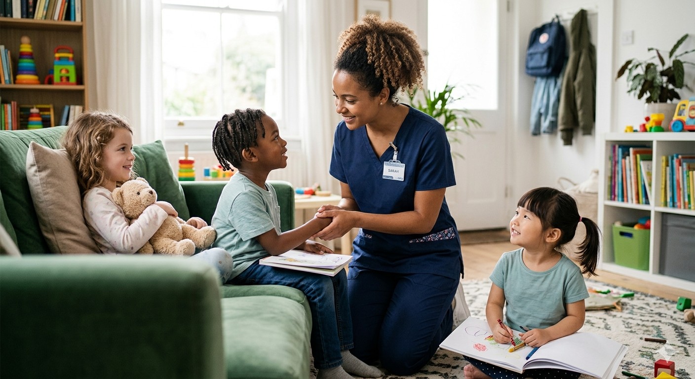 GAPP certified nurse providing specialized care to children at home
